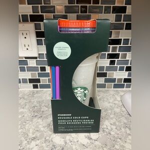 Starbucks Confetti Color-Changing Confetti Cups (5 cups with straws and lids)